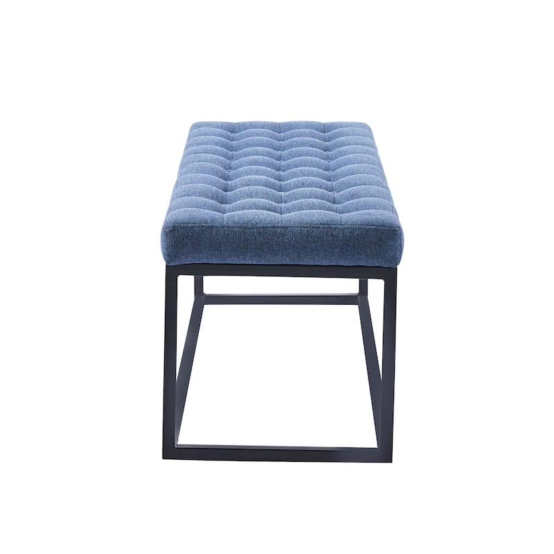 Porthos Home Vera Fabric Bench with Steel Base