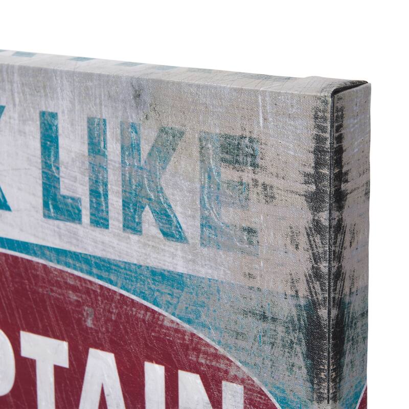 Work Like a Captain (20 x 25 ) Canvas Art Print