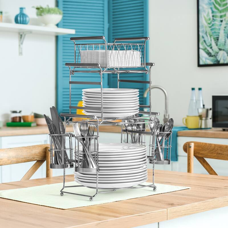 Sorbus 3 Tier Utensil Caddy - Multi-Purpose Steel Mesh Caddy