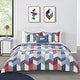preview thumbnail 7 of 10, Lacoste Beaumont 4-Piece Comforter Set Navy/Multi - King