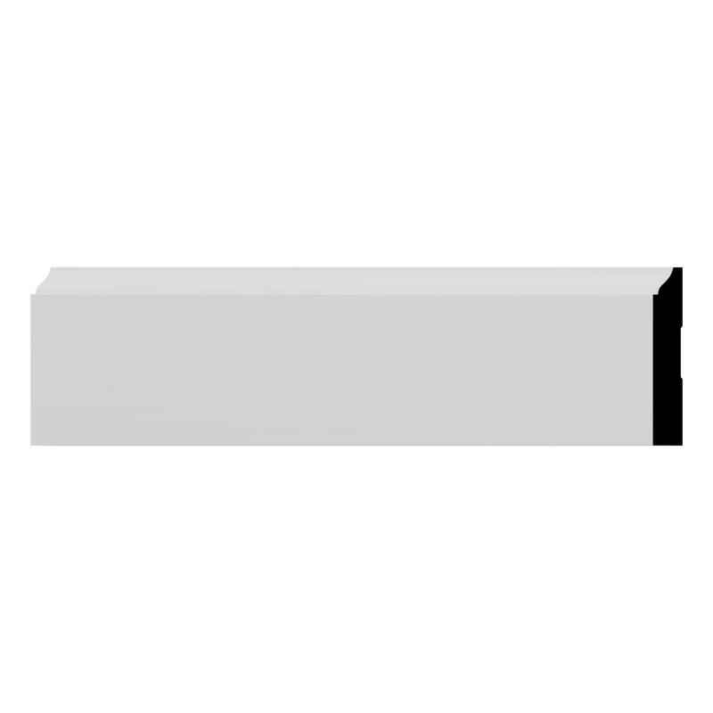 WM620: 9/16-in D x 4-1/4-in W x 96-in L Americraft Solid Hardwood Stain Grade Ogee Base Moulding - Primed Fingerjoint Pine