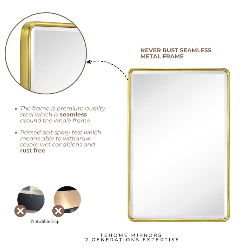 TEHOME Eldee Rectangle Metal Framed Bathroom Medicine Cabinet