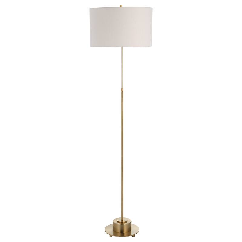 Uttermost Prominence Brass Floor Lamp - 17"W x 69.75"H x 17"D