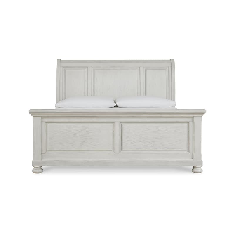 Signature Design by Ashley Robbinsdale Antique White Sleigh Bed