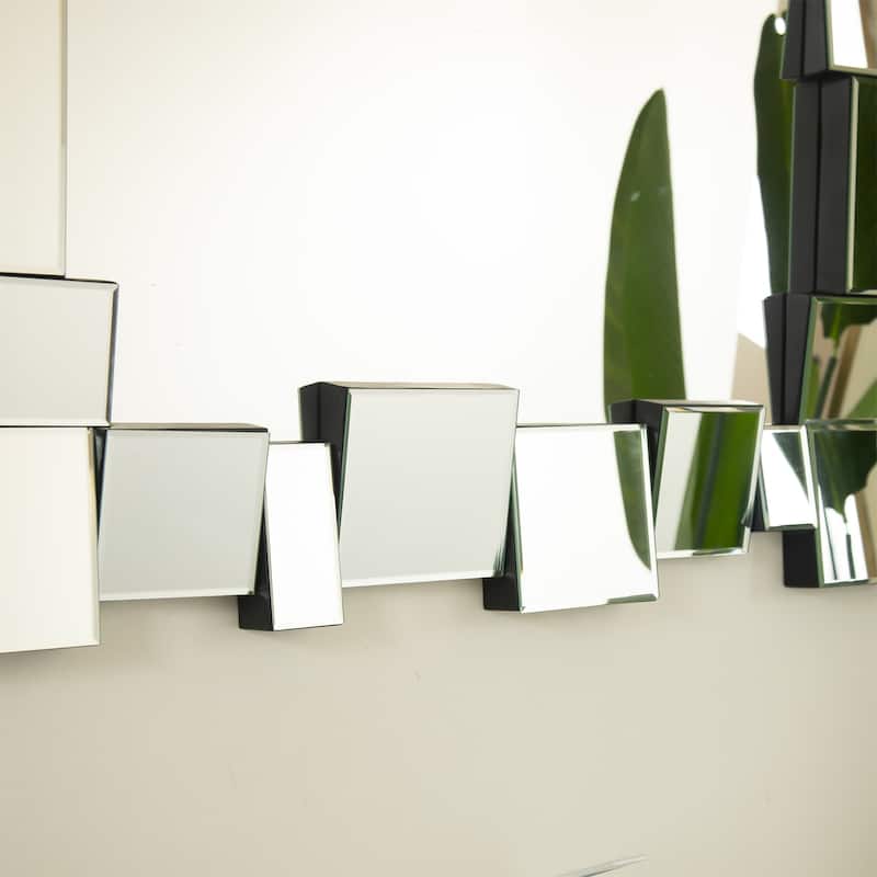 30" Geometric Square Wall Mirror