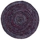 preview thumbnail 17 of 147, SAFAVIEH Georgine Handmade Braided Bohemian Cotton Rug 6' Round - Purple/Blue