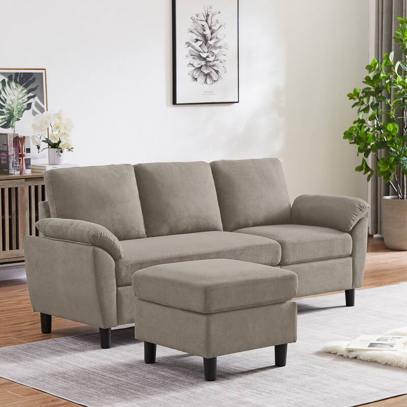 Jarenie Sofa Couch Upholstered L Shape Sectional Sofas Sets for Living Room