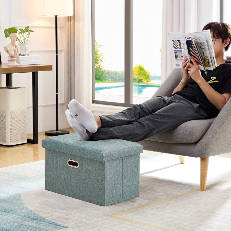 Ottoman Storage Ottoman Footrest Stool Small Ottoman with Storage Foldable Ottoman Foot Rest Footstool Bench