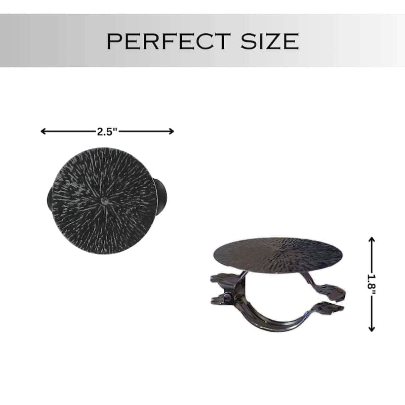 Evideco Metal Round Clip Big Size Archi Set of 2 - 2.5"L x 2.5"W x 1"D