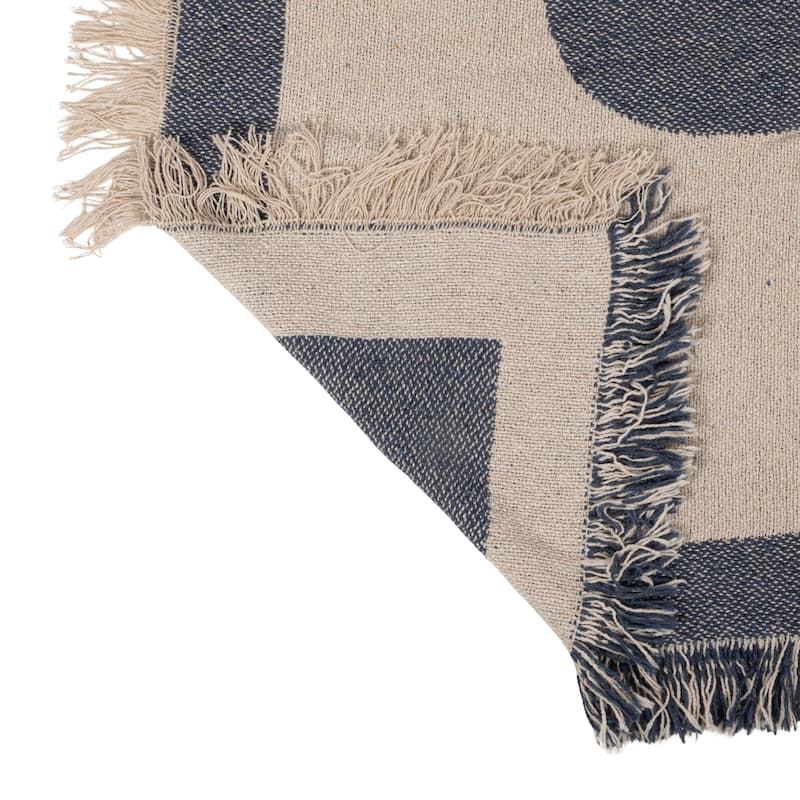 Woven Cotton Blend Jacquard Throw Blanket