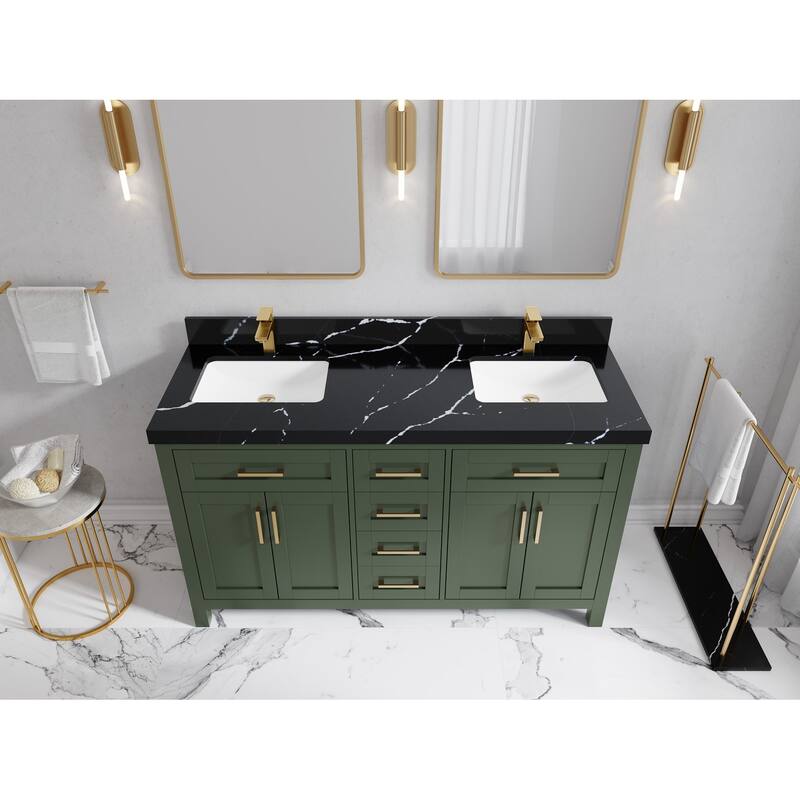 Willow Collections 60 in. W x 22 in. D Cambridge Double Sink Bathroom Vanity with Countertop