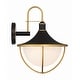 preview thumbnail 5 of 3, Atlas 3 Light Matte Black and Textured Gold Outdoor Sconce - 16.5"W x 22"H x 18.25"D
