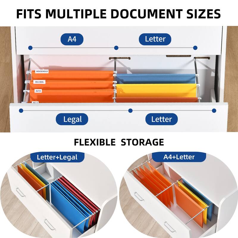 Moasis 2-Drawer File Cabinet Lateral Filing Cabinet Home Office File Cabinet