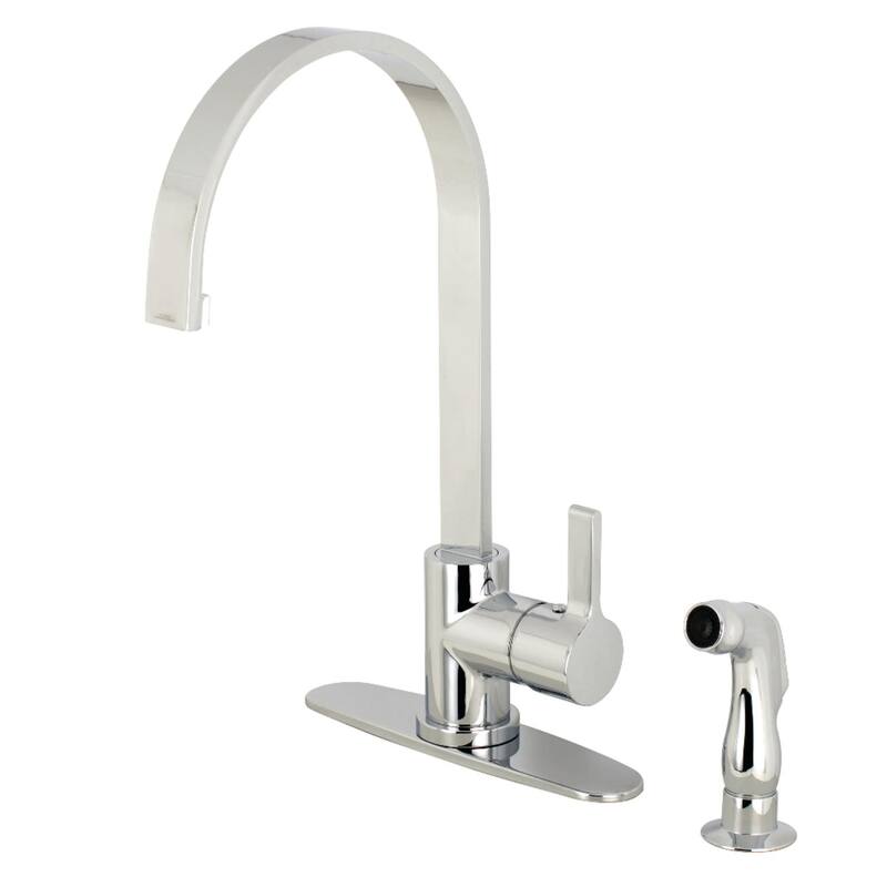 Kingston Brass Continental 1.8 GPM Single Hole Kitchen Faucet - - Polished Chrome