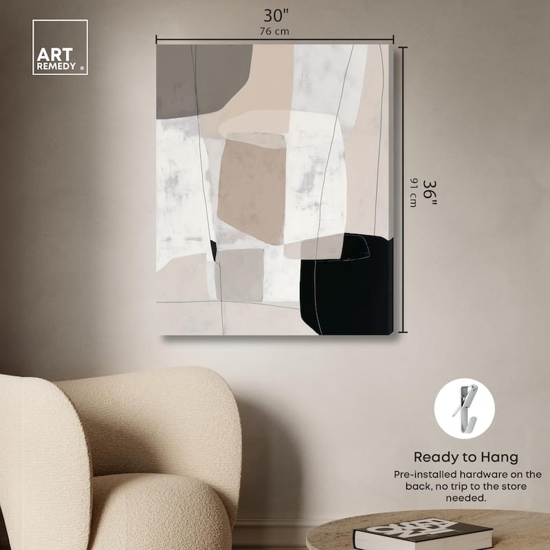 Neutral Forms I Canvas by Art Remedy, Gallery Wrapped