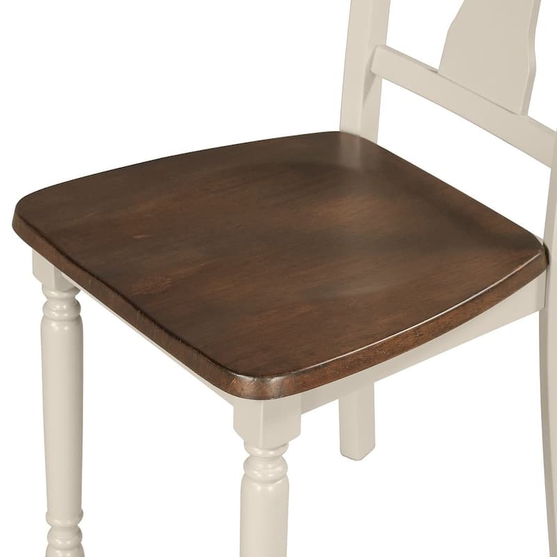 6 PCS Classic Dining Set for 6 - 4 Chairs and 1 Bench