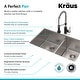 preview thumbnail 20 of 45, Kraus 3-in-1 Set Undermount Kitchen Sink, Pulldown Faucet, Dispenser