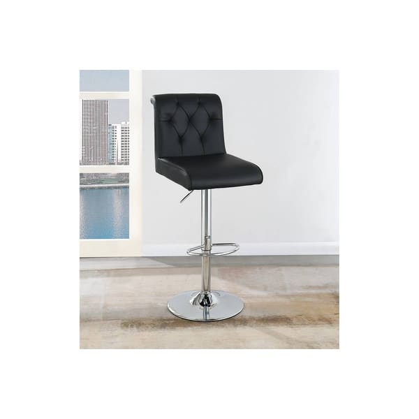 Faux Leather Tufted Bar stool Gas lift Chair Set of 2 Bed Bath