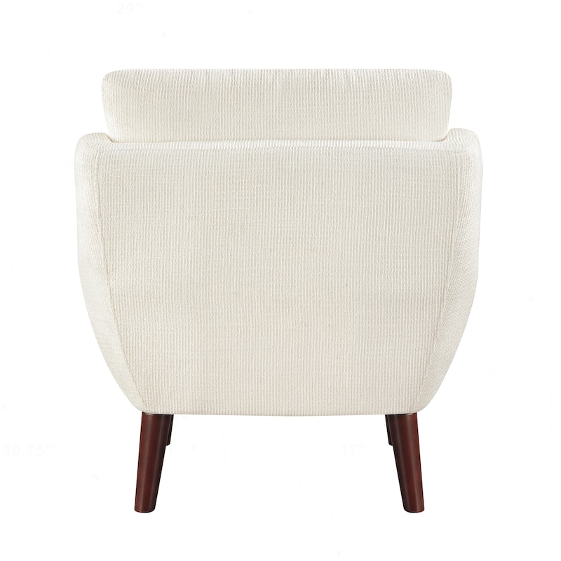 Comfortable Contemporary Accent Chair with Durable Upholstery and Solid Wood Legs