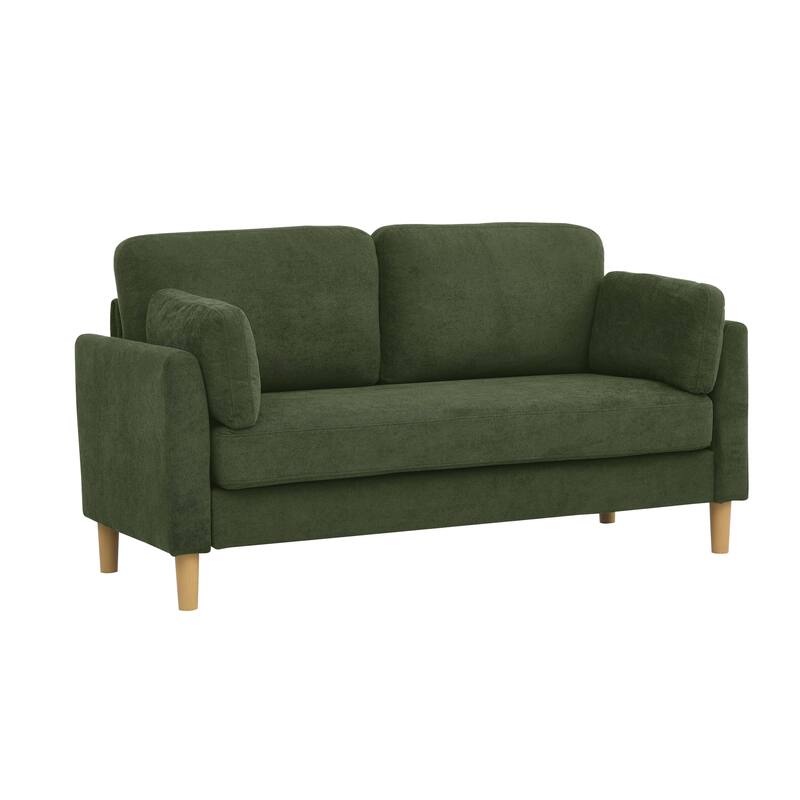Modern Minimalist 2-Seater Sofa For Smaller Spaces,Apartments,Or Offices - Green