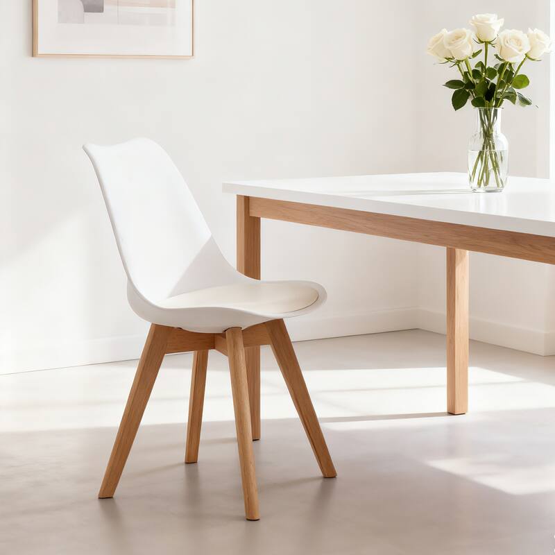 Set of 4 dining chairs, medieval modern style dining chairs for kitchen and dining room, with wooden legs