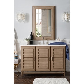 James Martin Vanities Portland 48" Single Vanity, Whitewashed Walnut