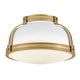 preview thumbnail 1 of 9, Hinkley Lighting 46351 Barton 2 Light 15" Wide Flush Mount Ceiling White / Brass