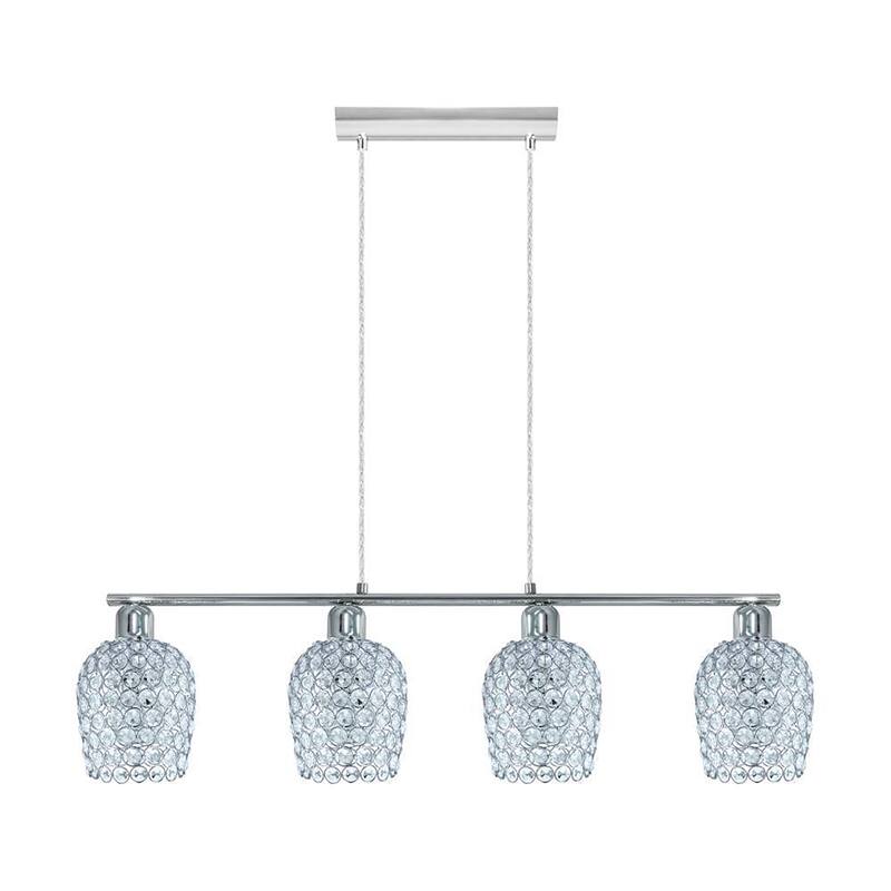 EGLO Bonares 1 - 4-Light Linear Pendant - Chrome Finish - Chrome