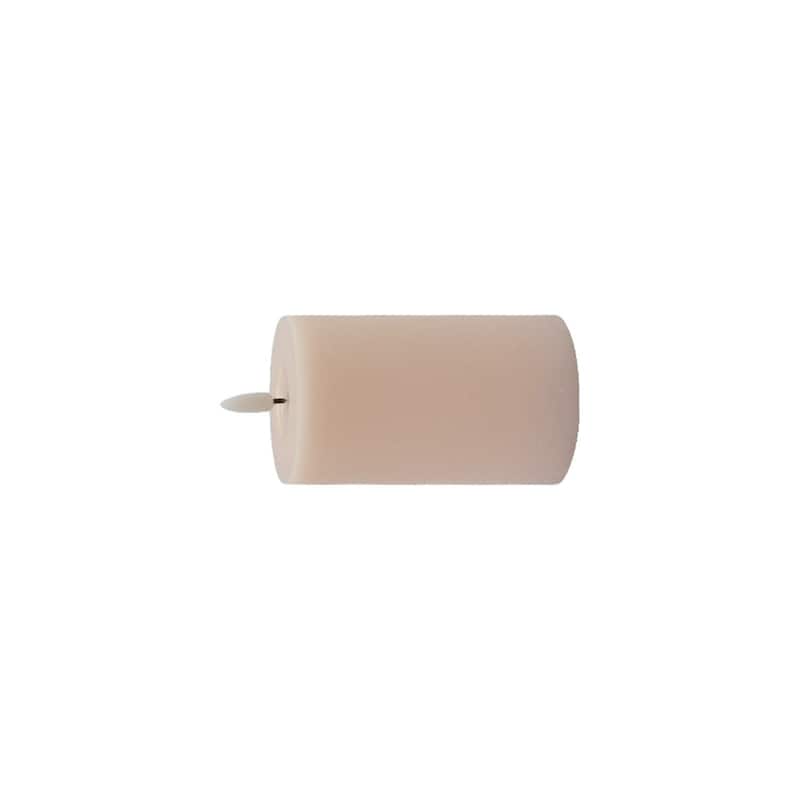 Battery Operated 3D Flame Small LED Pillar Candles - 5" - Pink