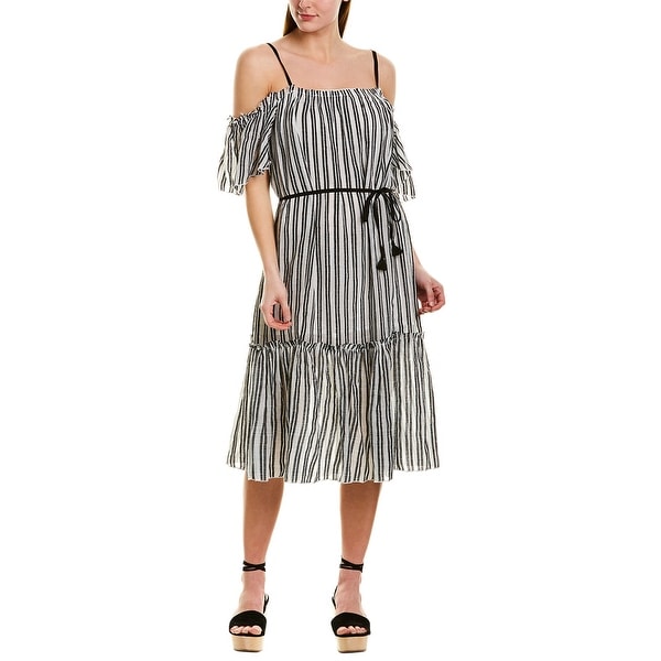 black shirred maxi dress