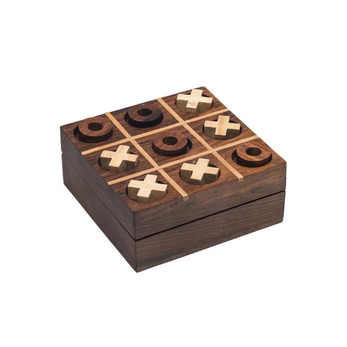 Rosewood Tic Tac Toe - 4" x 4" x 1.75"