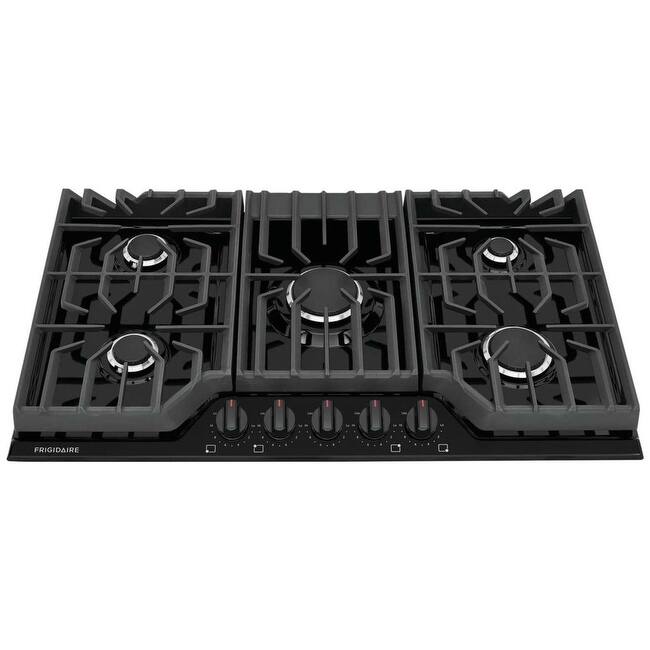 Frigidaire FCCG3627A 36" Wide 5 Burner Gas Cooktop with Quick Boil - Black