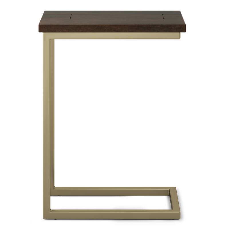 WYNDENHALL Rhonda 18 inch Wide Solid Metal Industrial C Side Table - 18 W x 10 D x 24 H