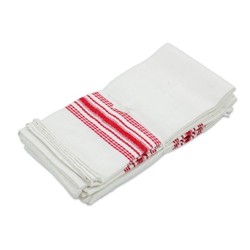 Novica Handmade Peaceful Lines Cotton Napkins (Set Of 6)