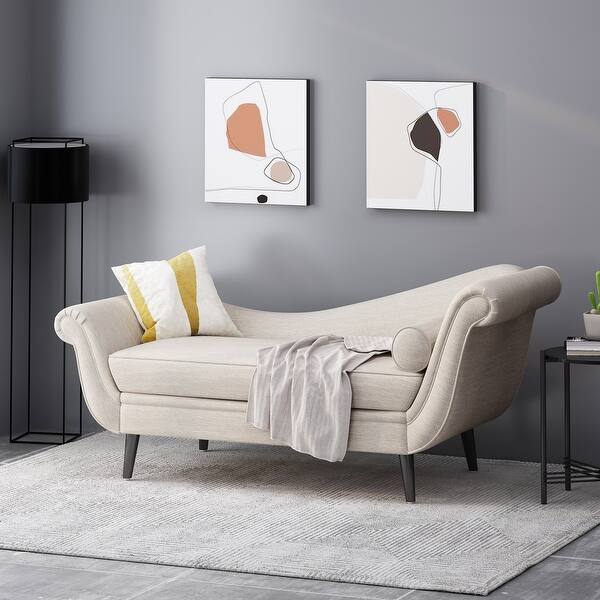 Shop Calvert Contemporary Chaise Lounge With Scroll Arms By Christopher Knight Home Overstock 31523527