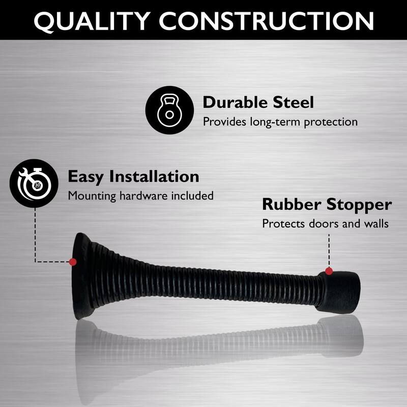 Design House 188193 3-1/8" Baseboard Mounted Spring Door Stop