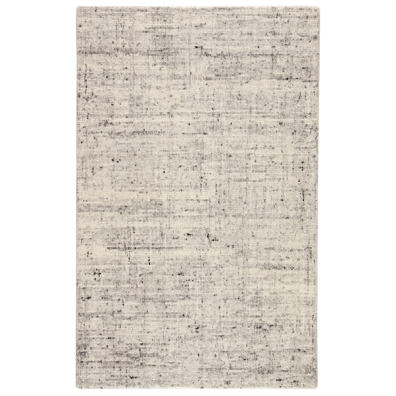 Carson Carrington Tannsele Handmade Solid Area Rug - 5' x 8' - Ivory/Light Gray - Rectangle