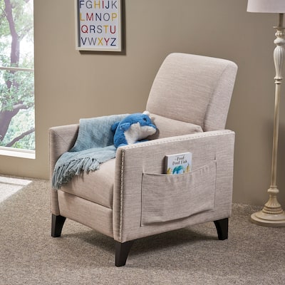 Alscot Contemporary Fabric Push Back Recliner by Christopher Knight Home