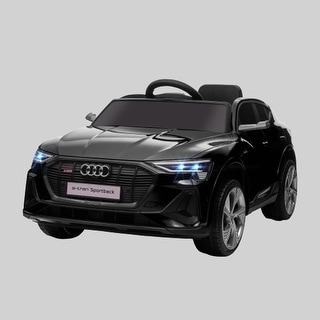 12V Audi E-tron Kids Ride On Car with Remote, Suspension, LED Lights, Music, MP3, and Auxiliary Wheels