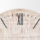 preview thumbnail 7 of 9, Raja Matte Black Metal w/ Wood Table Clock - 10.4L x 3.2W x 11.0H