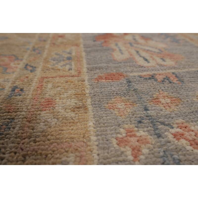 Vegetable Dye Oushak Oriental Large Area Rug Hand-Knotted Wool Carpet - 9'11"x 14'3"