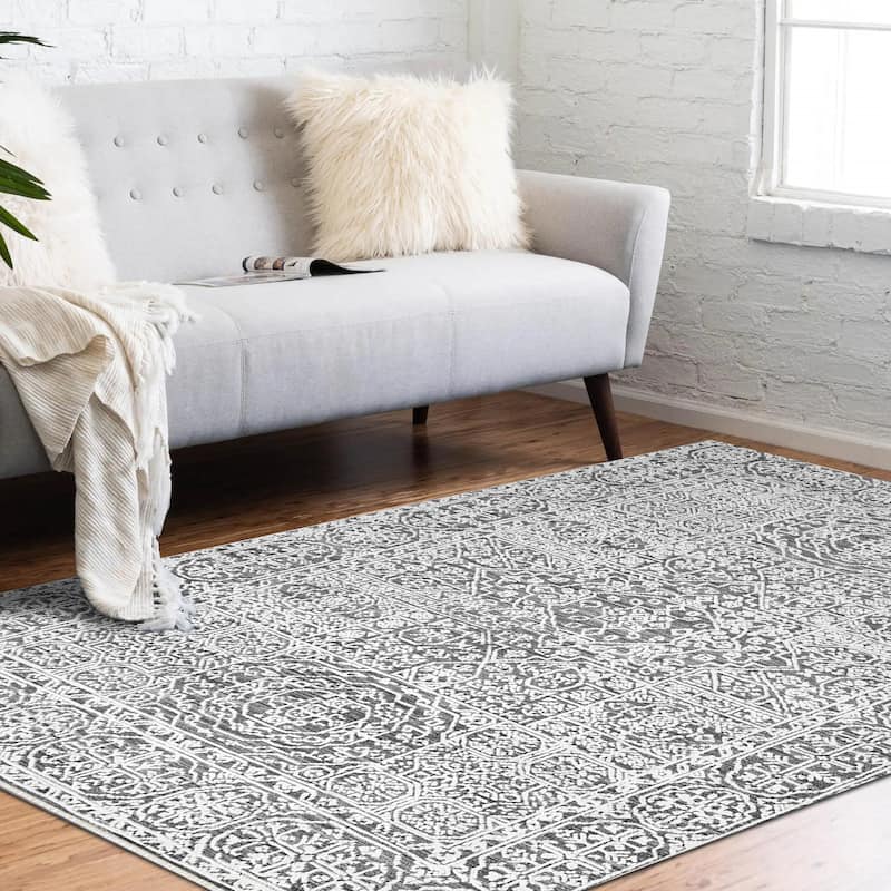 Overton Handmade Modern Contemporary Floral Area Rug