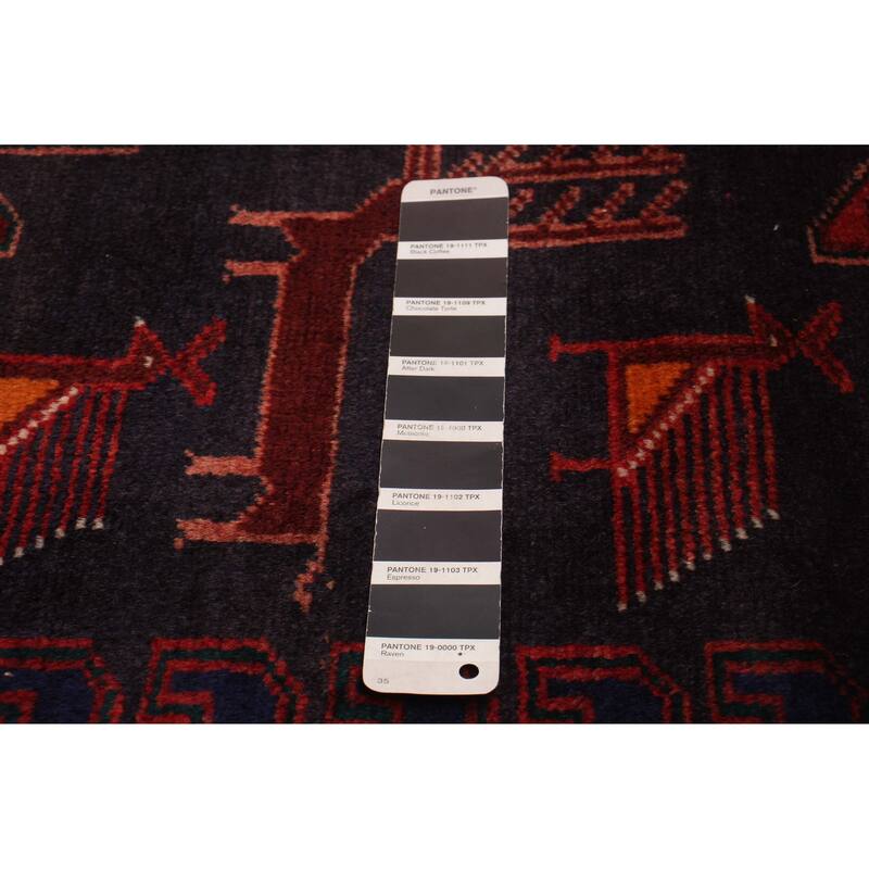 ECARPETGALLERY Hand-knotted Anadol Navy, Red Wool Rug - 5'3 x 9'5