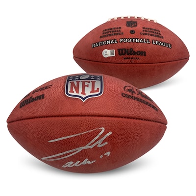 Josh Allen Autographed NFL Authentic Duke Signed Game Football Beckett COA - 7 x 4