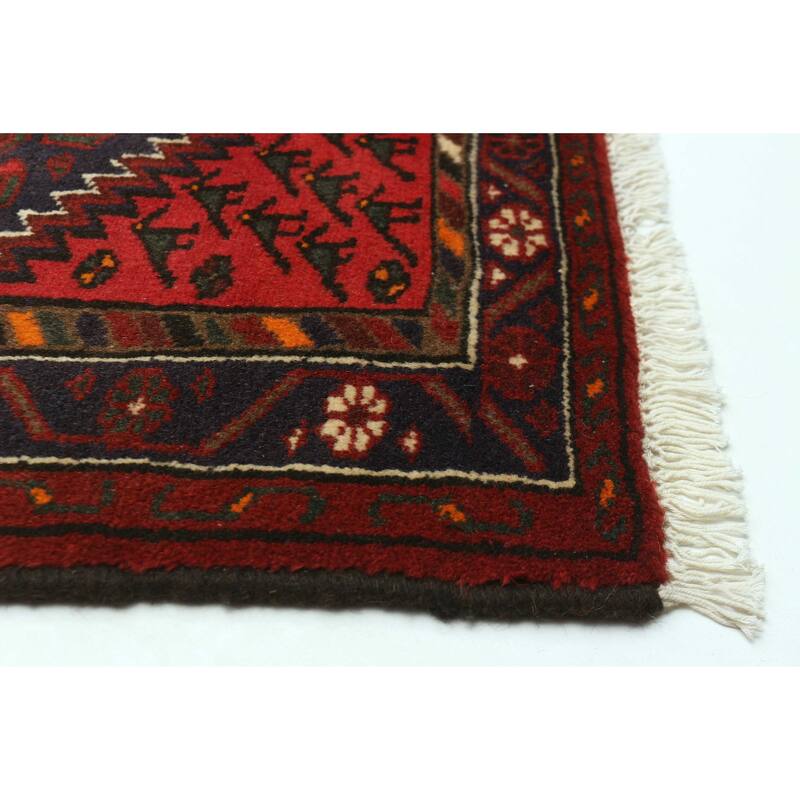 ECARPETGALLERY Hand-knotted Andelz Red Wool Rug - 3'1 x 4'6