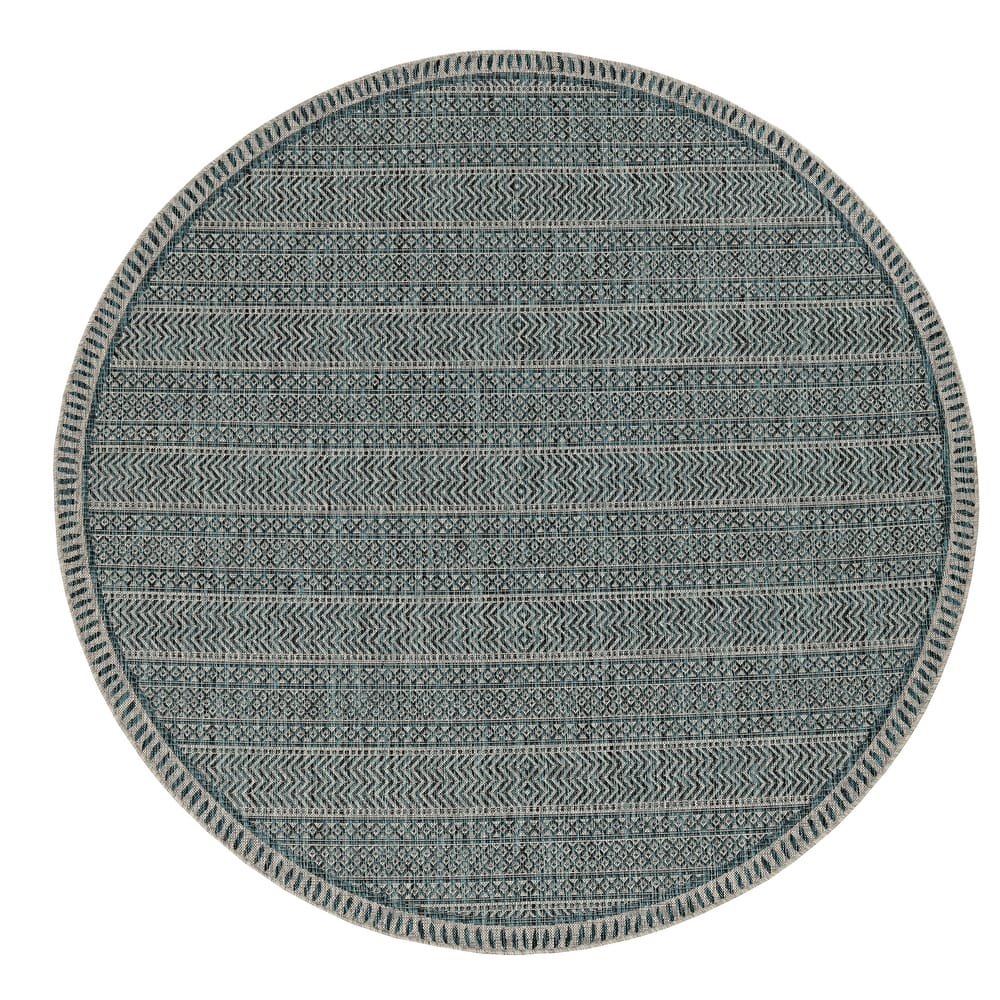 Porch & Den Ziebart Teal Horizon Area Rug