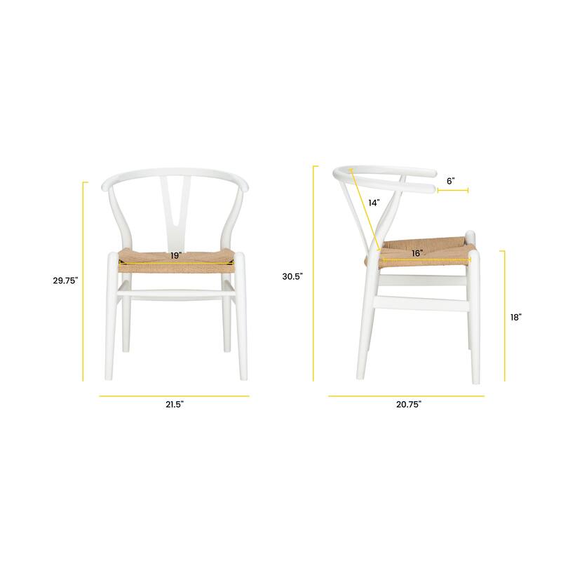 Poly and Bark Weave Chairs (Set of 2)