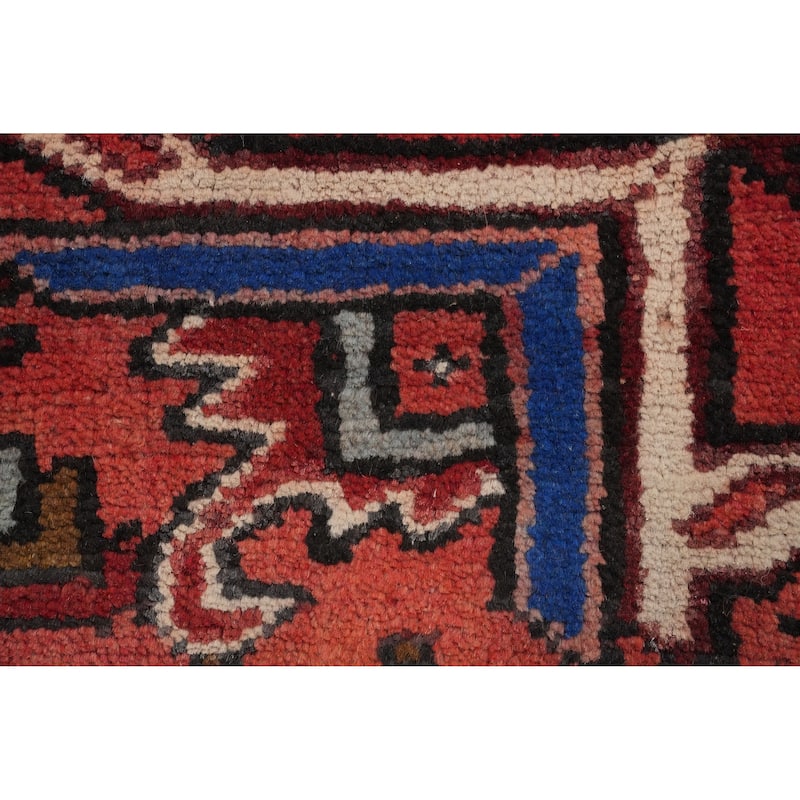 Hand Knotted Oriental 100% Wool Carpet Traditional Medallion Red Heriz Area Rug - 12' 7'' X 10' 4''
