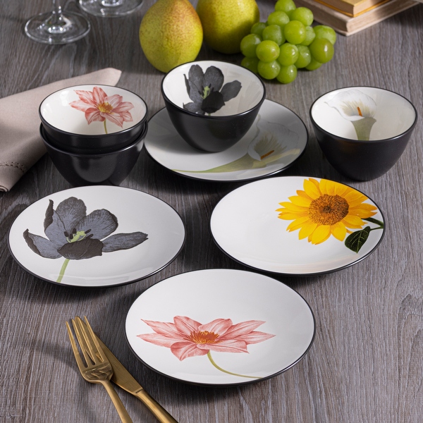 Noritake Colorwave Set of 4 Floral Appetizer Plates, 6-1/4