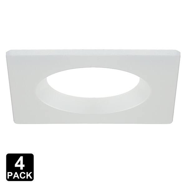 Shop Interchangeable 4 Trim Ring Square White 4 Pack On Sale